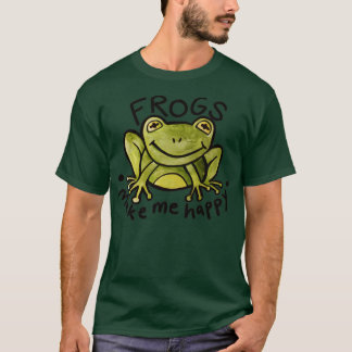 Kikkers maken me gelukkig t-shirt