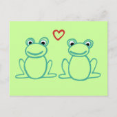 Kikkers met hart briefkaart (Voorkant)