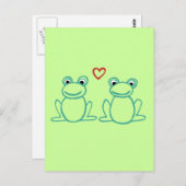 Kikkers met hart briefkaart (Voorkant / Achterkant)
