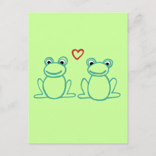 Kikkers met hart briefkaart