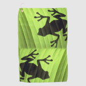 Kikkers ontwerp golfhanddoek (Voorkant)