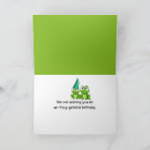 Kikkers op Lily Pad Birthday Kaart (Binnen)