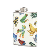 Kikkers op natuurlijk wit heupfles (Links)