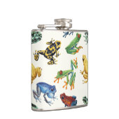 Kikkers op natuurlijk wit heupfles (Rechts)