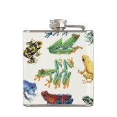 Kikkers op natuurlijk wit heupfles (Achterkant)