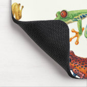 Kikkers op natuurlijk wit muismat (Hoek)