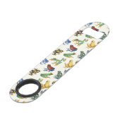 Kikkers op natuurlijk wit speed flessenopener (Achterkant Gekanteld)