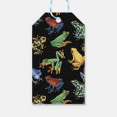 Kikkers op zwart cadeaulabel (Achterkant)