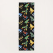 Kikkers op zwart yogamat (Achterkant)