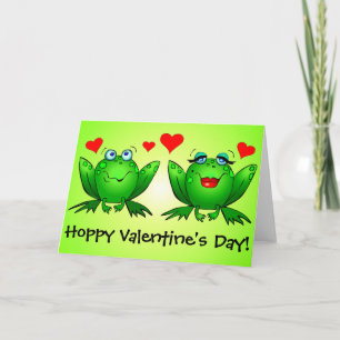 Kikkers Schattige Funny Hoppy Valentijnsdag Feestdagen Kaart