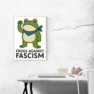 Kikkers Tegen Fascisme Portland Kikker Protest Poster
