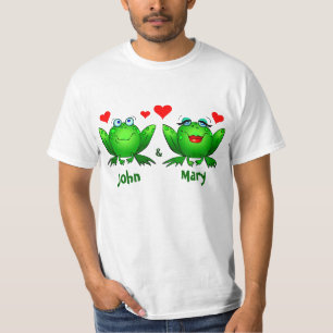 Kikkers Verliefd Namen van Geliefden T-shirt