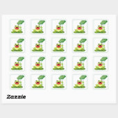 Kikkers Vierkante Sticker (Vel)
