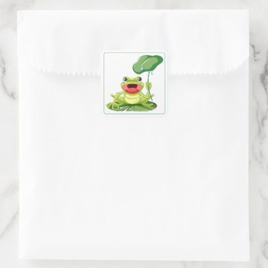 Kikkers Vierkante Sticker (Tas)