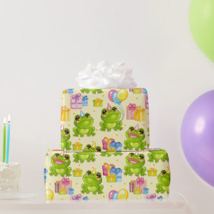 Kikkers voor kinderverjaardag cadeaupapier