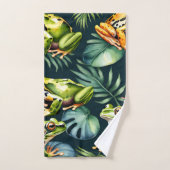 Kikkers Waterverf Kunst Bad Handdoek (Handdoek)