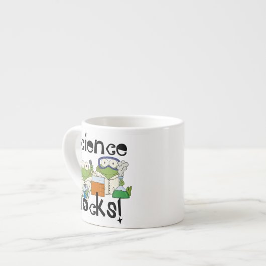 Kikkers Wetenschap Rocks Espresso Kop (Voorkant links)