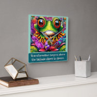 Kikkers Whimsical Abstracte Kunst Bloemige Geperso