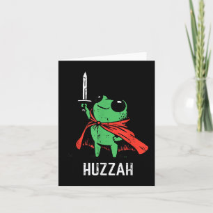 Kikkers Zwaard Cape Huzzah Grappig Meme Fantasie J Kaart