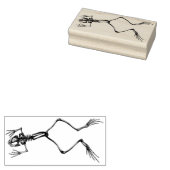 Kikkerskelet Rubberstempel (Gestempeld)