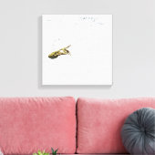 kikkerspringen en duiken in het water canvas afdruk (Insitu (Woonkamer))
