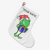 Kikkerst — Kikker, Cadeau, kerstman Grote Kerstsok (Voorkant (Hangend))