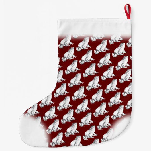 Kikkerstaking Aangepaste bulkfrog-opslag Grote Kerstsok (Achterkant)