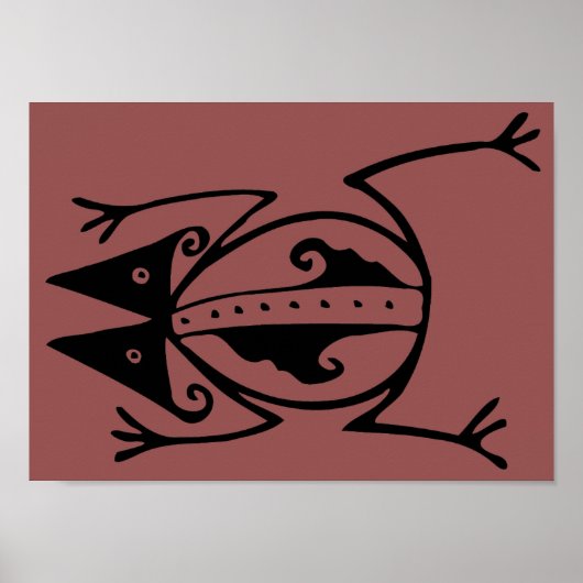 Kikkerstamkunst Argentijnse volkskunst Poster (Voorkant)