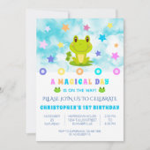 Kikkerster 1e verjaardag van de uitnodiging tot he (Voorkant)