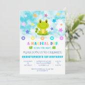 Kikkerster 1e verjaardag van de uitnodiging tot he (Staand voorkant)