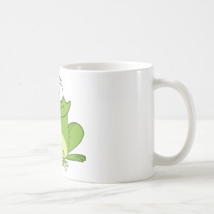 Kikkertekenaar die zijn tong uitkleedt koffiemok