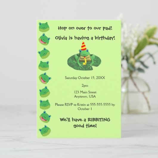 Kikkerthema Kaart (Staand voorkant)