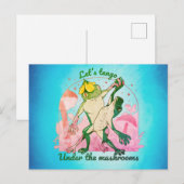 Kikkervarken met paddenstoelen briefkaart (Voorkant / Achterkant)