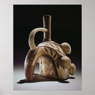 Kikkervat van een kikker die een cacaoboom klimt poster