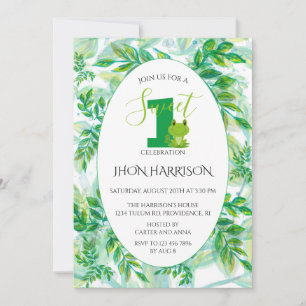 Kikkerverjaardagsfeestje Kikkerthemauitnodiging Kaart