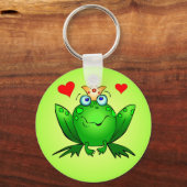 Kikkervis Sleutelhanger met hart (Voorkant)