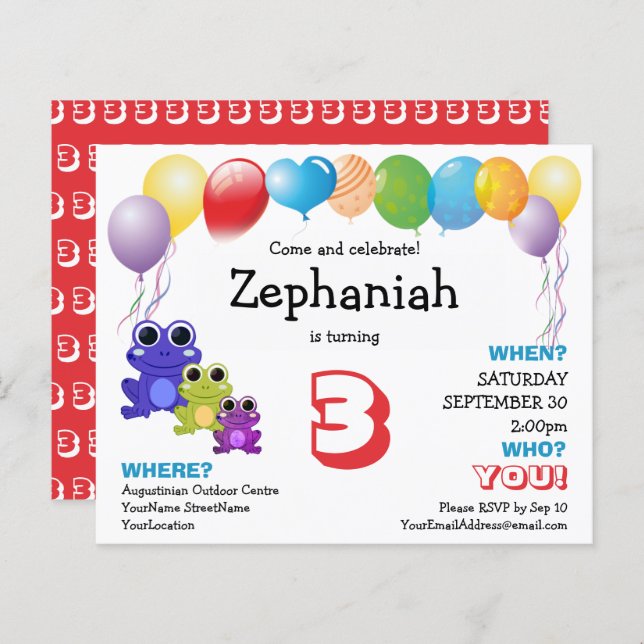 Kikkervisballonnen Kinder elke zondag (Voorkant / Achterkant)