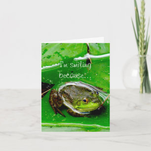 Kikkervisbriefkaart glimlachen kaart