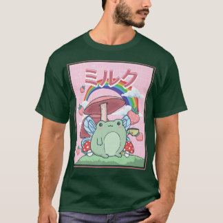 Kikkervisje Aesthetisch Kawaii Fairy Frog Tea Mush T-shirt