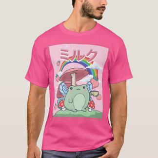 Kikkervisje Aesthetisch Kawaii Fairy Frog Tea Mush T-shirt