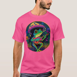 Kikkervisjes met katoendeklaag die banjo op padden t-shirt