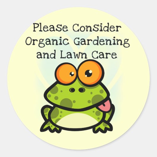 Kikkervisjes voor organische tuinbouwdoeleinden ronde sticker (Voorkant)