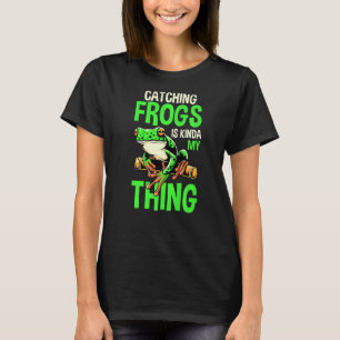 Kikkervisser Amfibian vangt kikkers is mijn ding T-shirt