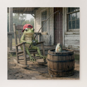 Kikkervisvangst in een whiskeyvat legpuzzel