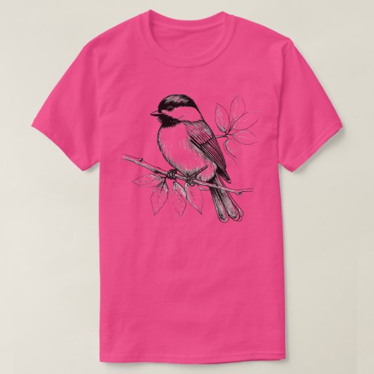 Kikkervisvogel tekening t-shirt (Design voorkant)