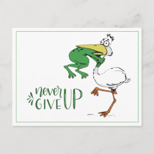 Kikkervogel nooit opgeven briefkaart