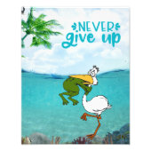 Kikkervogel nooit opgeven foto afdruk (Voorkant)