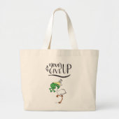 Kikkervogel nooit opgeven grote tote bag (Voorkant)