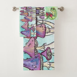 Kikkervoorlezing in het winkelboek bad handdoek