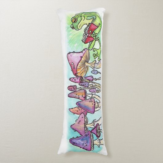 Kikkervoorlezing in het winkelboek lichaamskussen (Voorkant Verticaal)